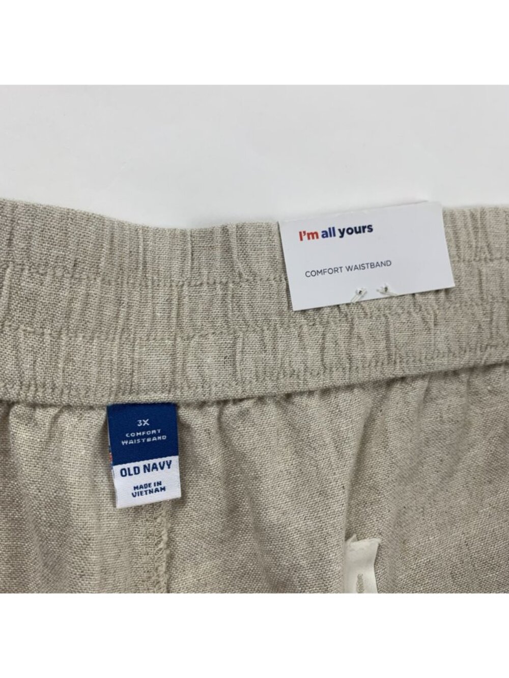 Old Navy Flax Linen Blend High Rise Comfort Waistband Shorts 3X New - Picture 3 of 5